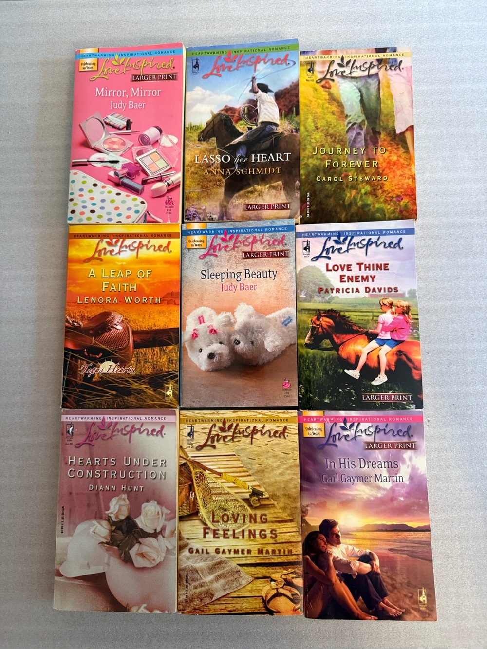 Lot of 9 Love Inspired Romance Paperback Novels